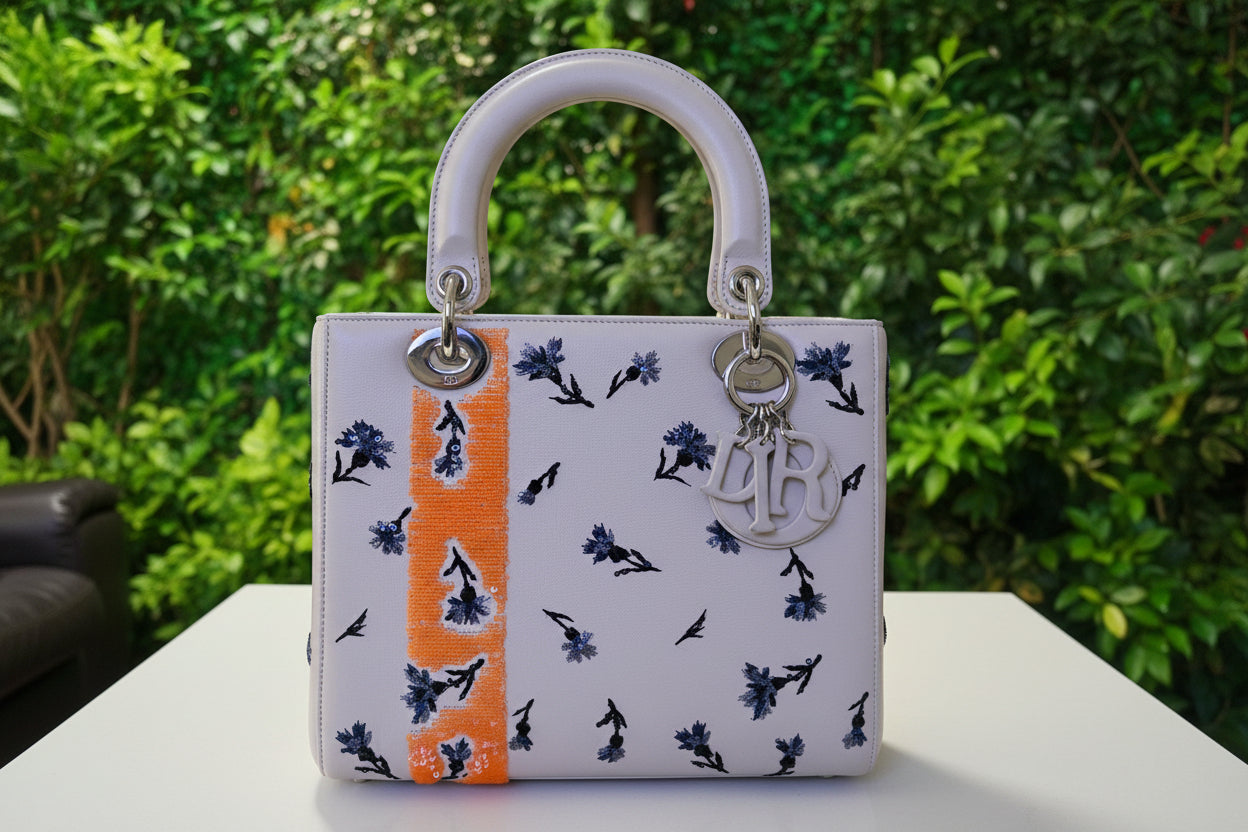 Lady Dior Limited Edition Sequin and Embroidered
