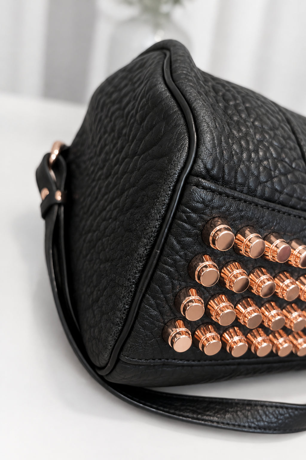 Alexander Wang Rose Gold Rocco Satchel w/ wristlet