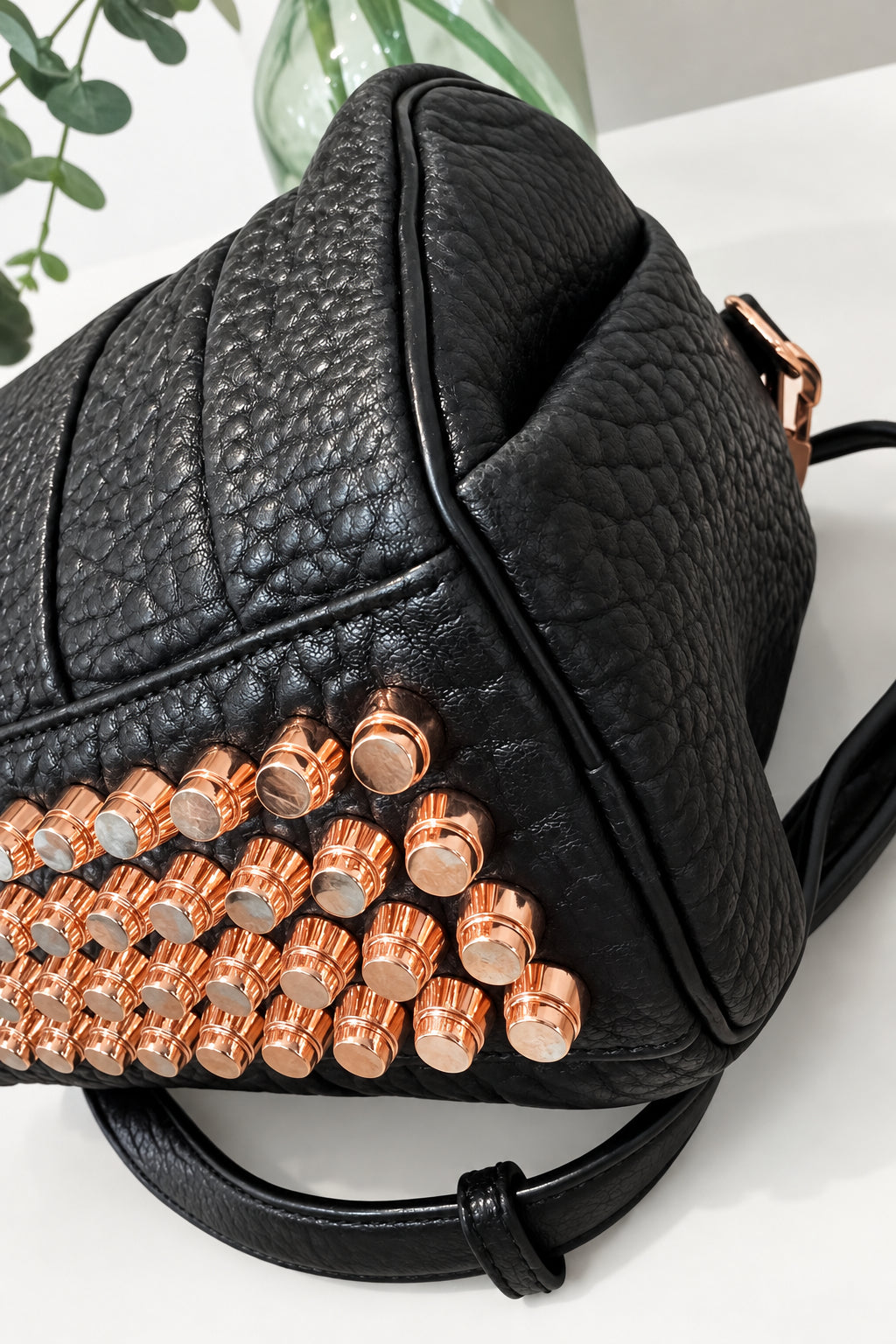 Alexander Wang Rose Gold Rocco Satchel w/ wristlet