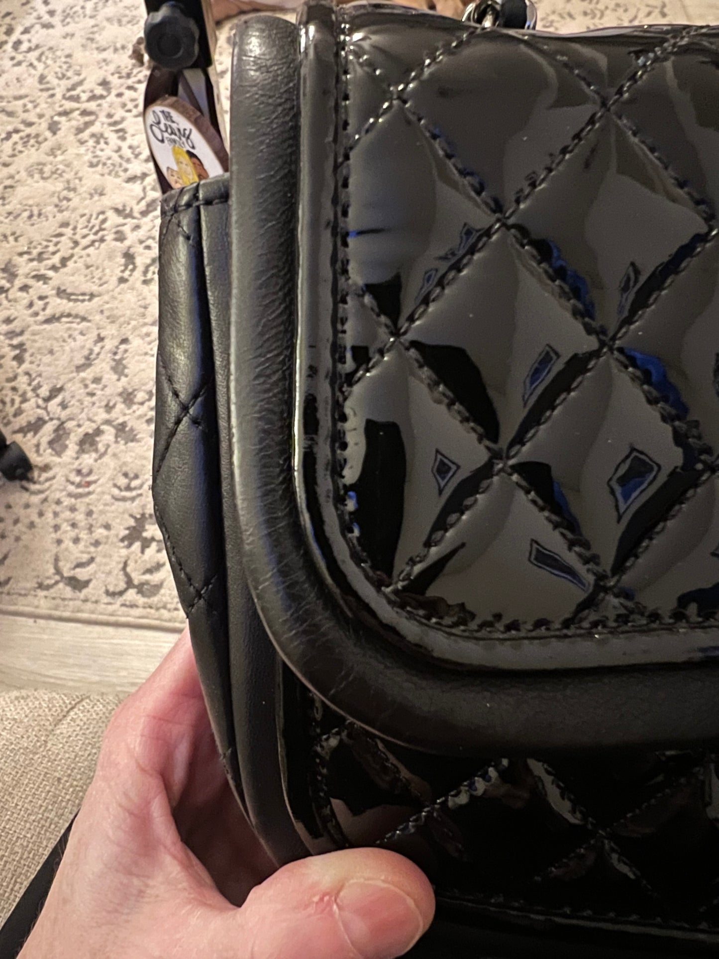 Chanel Patent and Lambskin Leather Flap