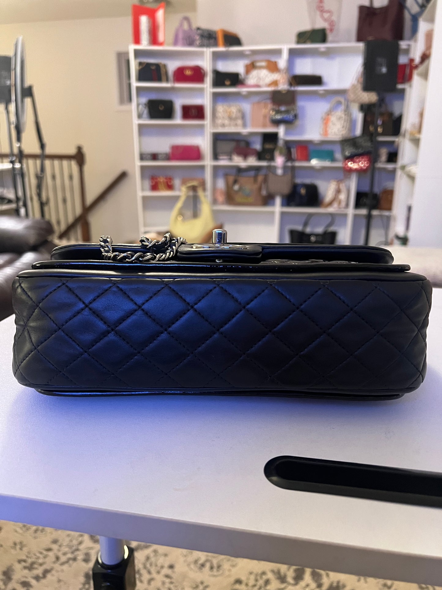 Chanel Patent and Lambskin Leather Flap