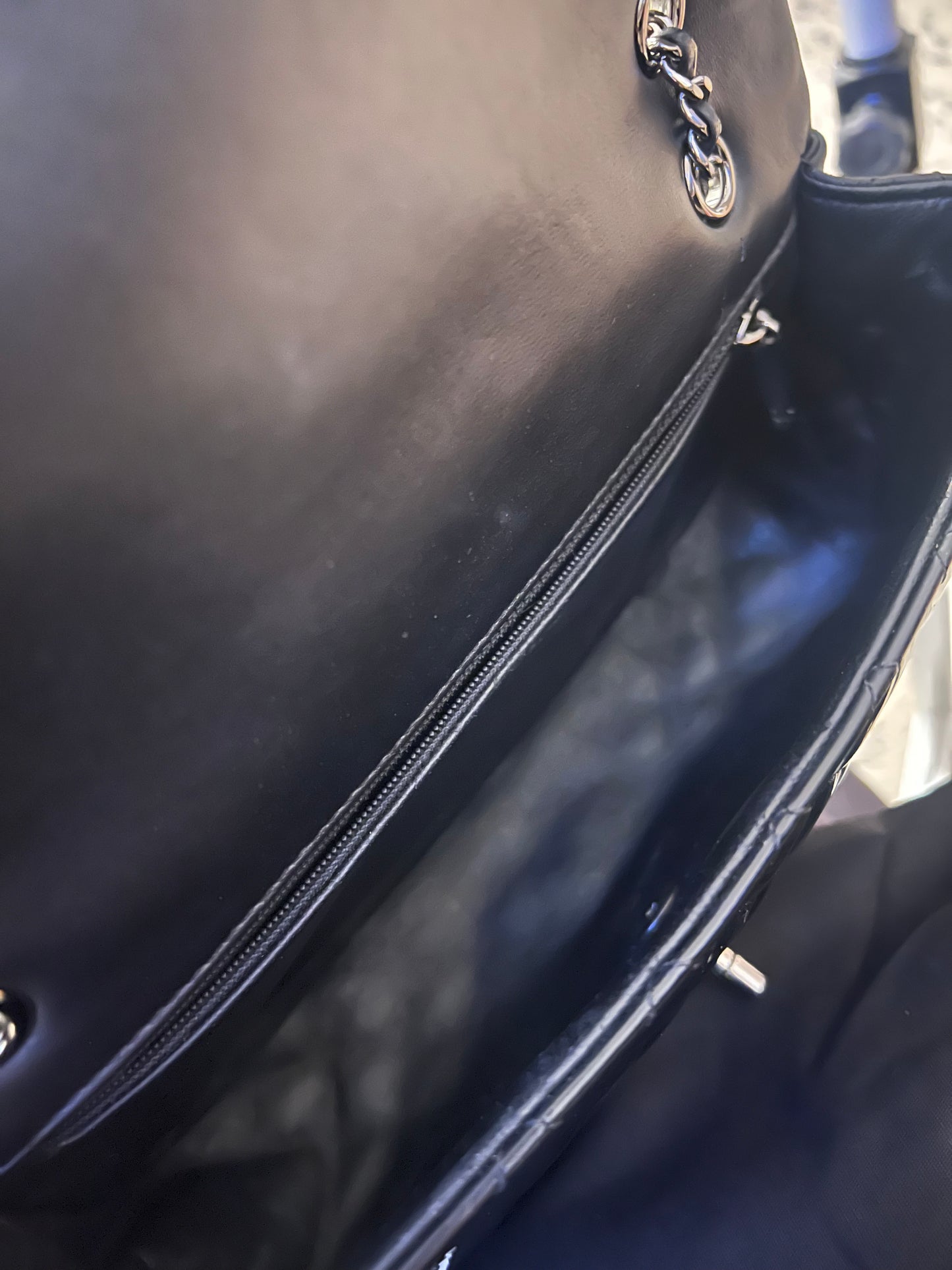 Chanel Patent and Lambskin Leather Flap