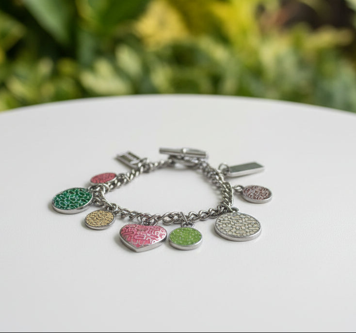 Coach Vintage Silver Charm Bracelet