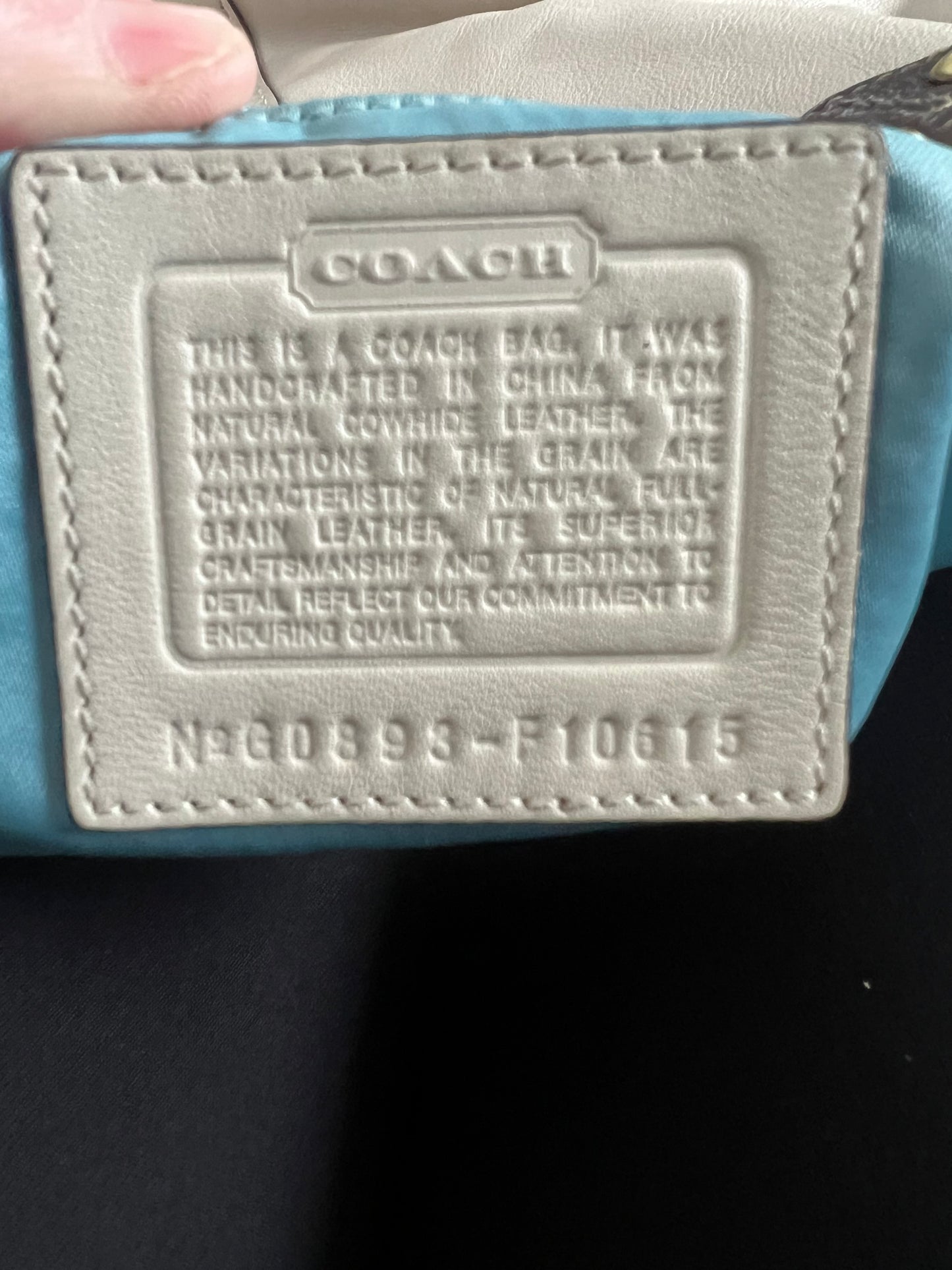 Coach Leather Gream Carly