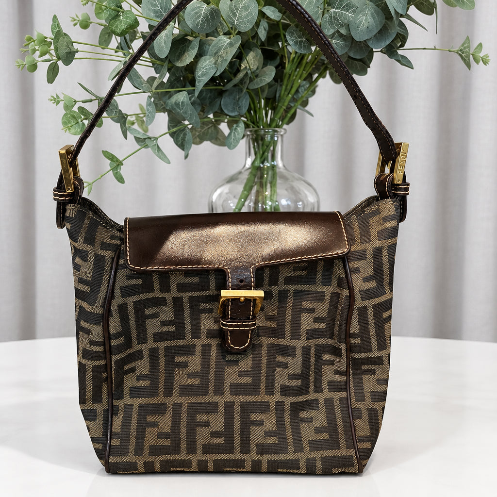 Fendi Vintage Zucca FF Mama Shoulder Bag