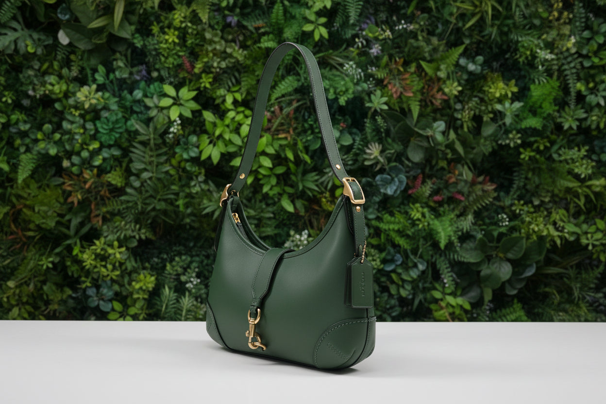 Coach Green Leather Hampton