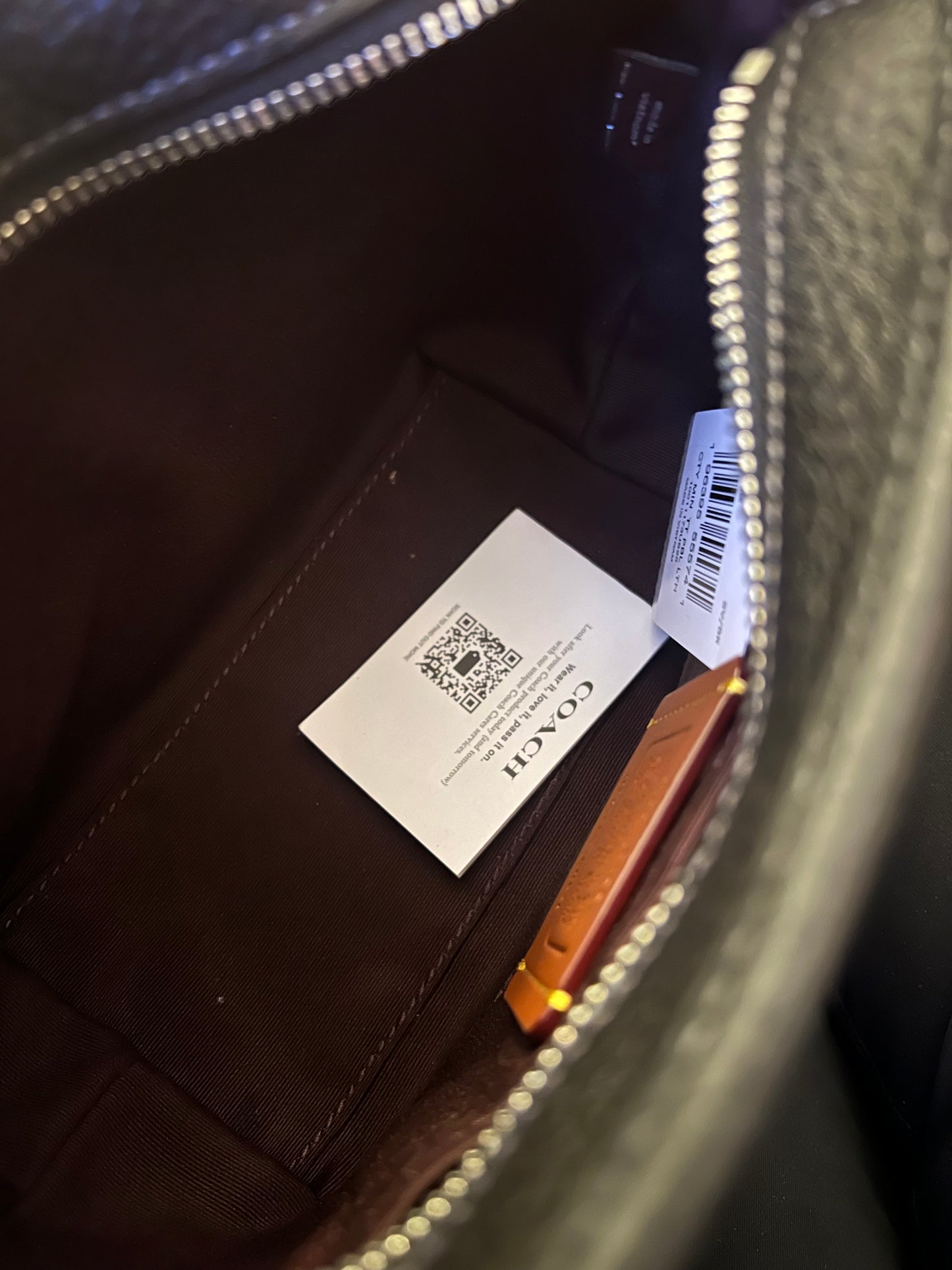 Coach Black Leather Mini City Tote