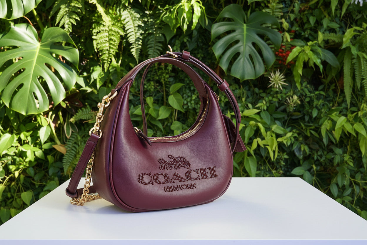Coach Beaded Burgundy Carmen