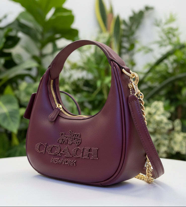 Coach Beaded Burgundy Carmen