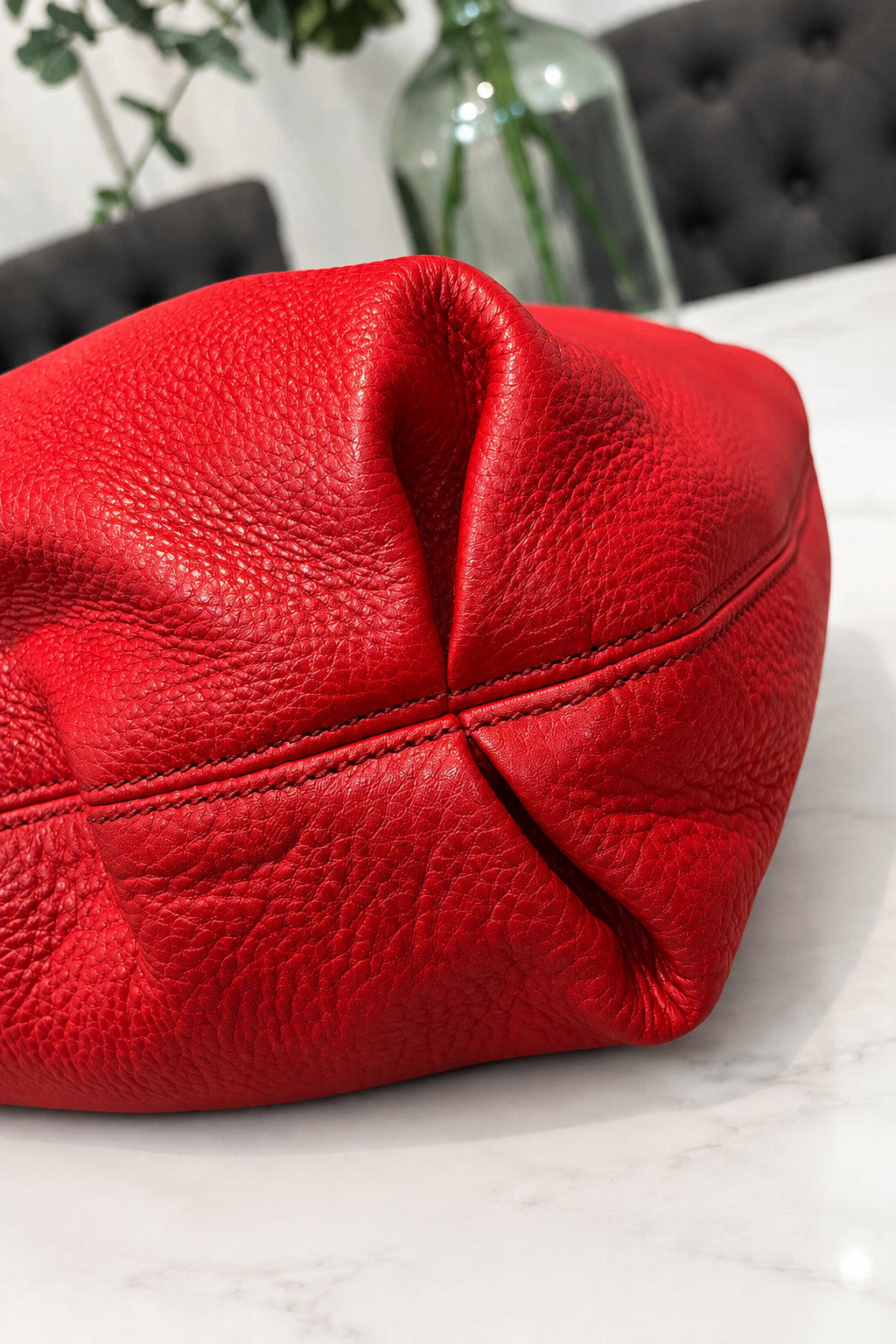 Gucci Red Pebbled Leather SoHo Hobo
