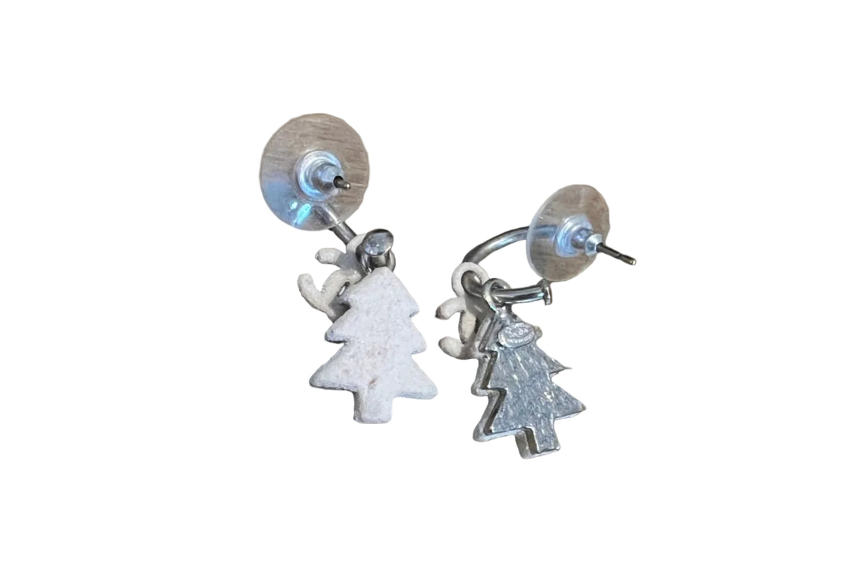 Chanel Resin Christmas Tree Drop Earrings