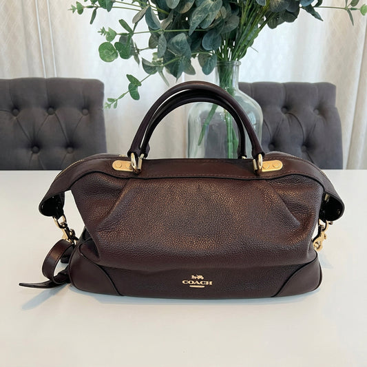 Coach Oxblood Leather Lane Satchel