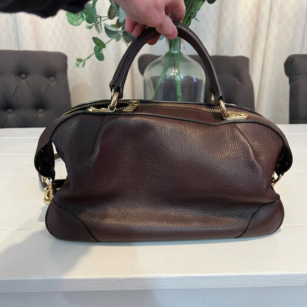 Coach Oxblood Leather Lane Satchel
