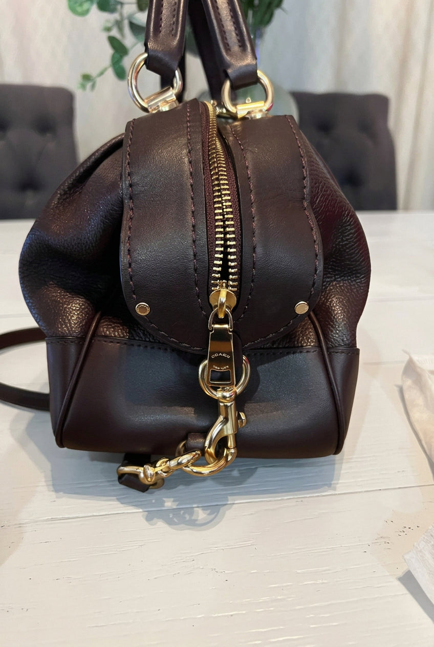 Coach Oxblood Leather Lane Satchel