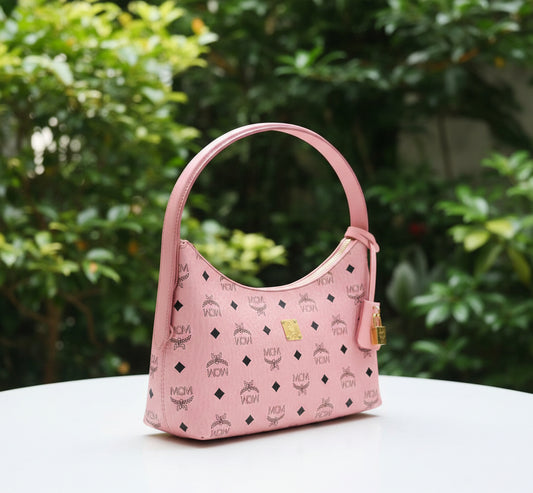 MCM Pink Visetos Aren Hobo