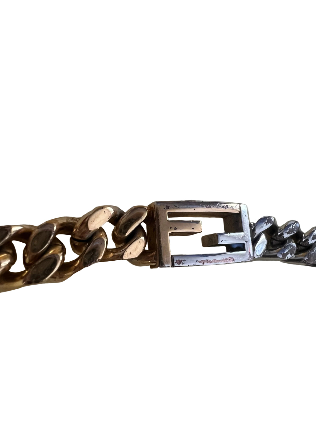 Fendi Two Toned Chain Bracelet