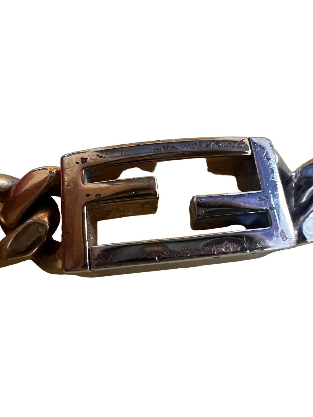 Fendi Two Toned Chain Bracelet
