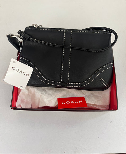 Coach SoHo Black Leather Wristlet - New in Box