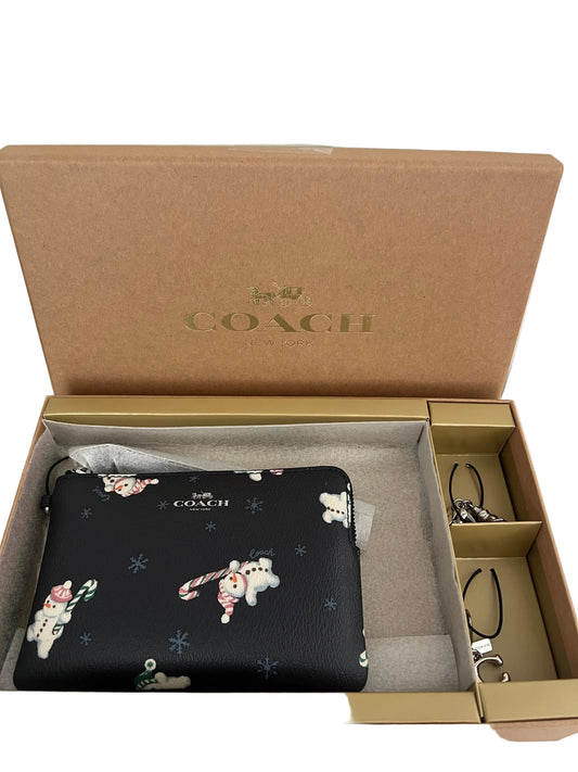 Coach Boxed Set Snowman Wristlet w/ Charms