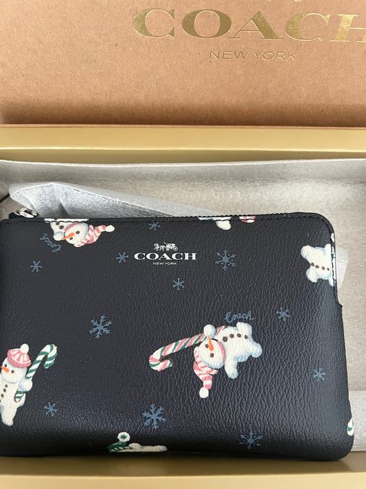 Coach Boxed Set Snowman Wristlet w/ Charms