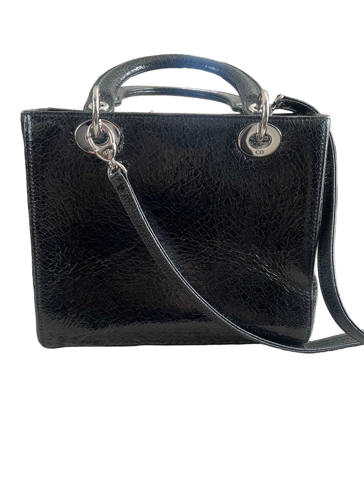 Dior Black Leather Heart Patchwork Lady Dior Limited Edition