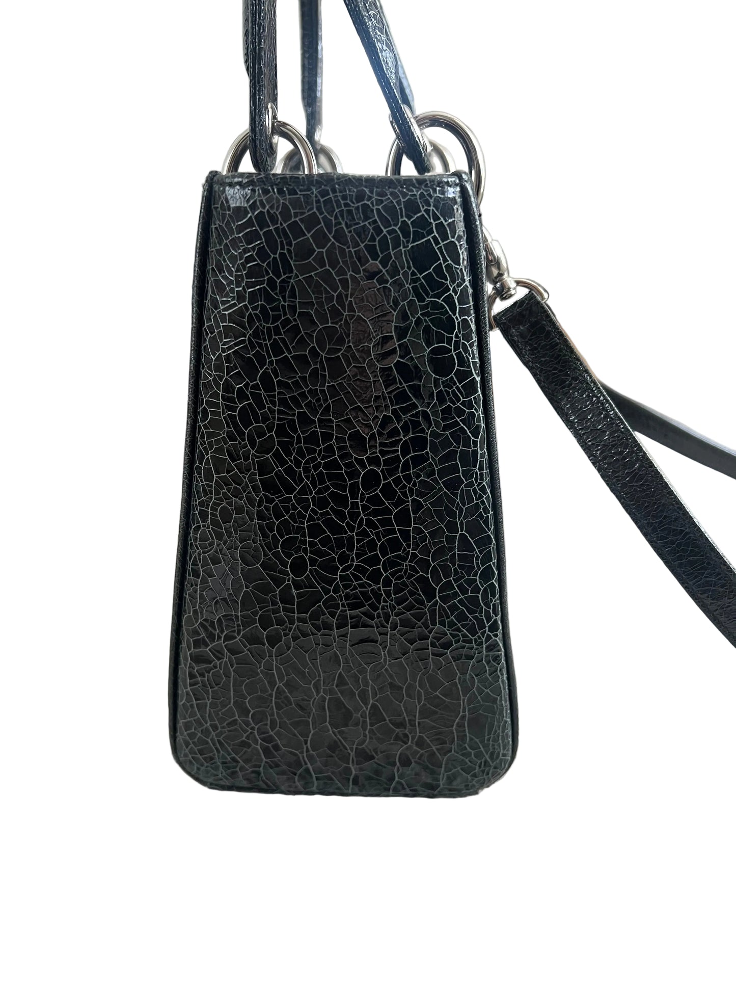 Dior Black Leather Heart Patchwork Lady Dior Limited Edition