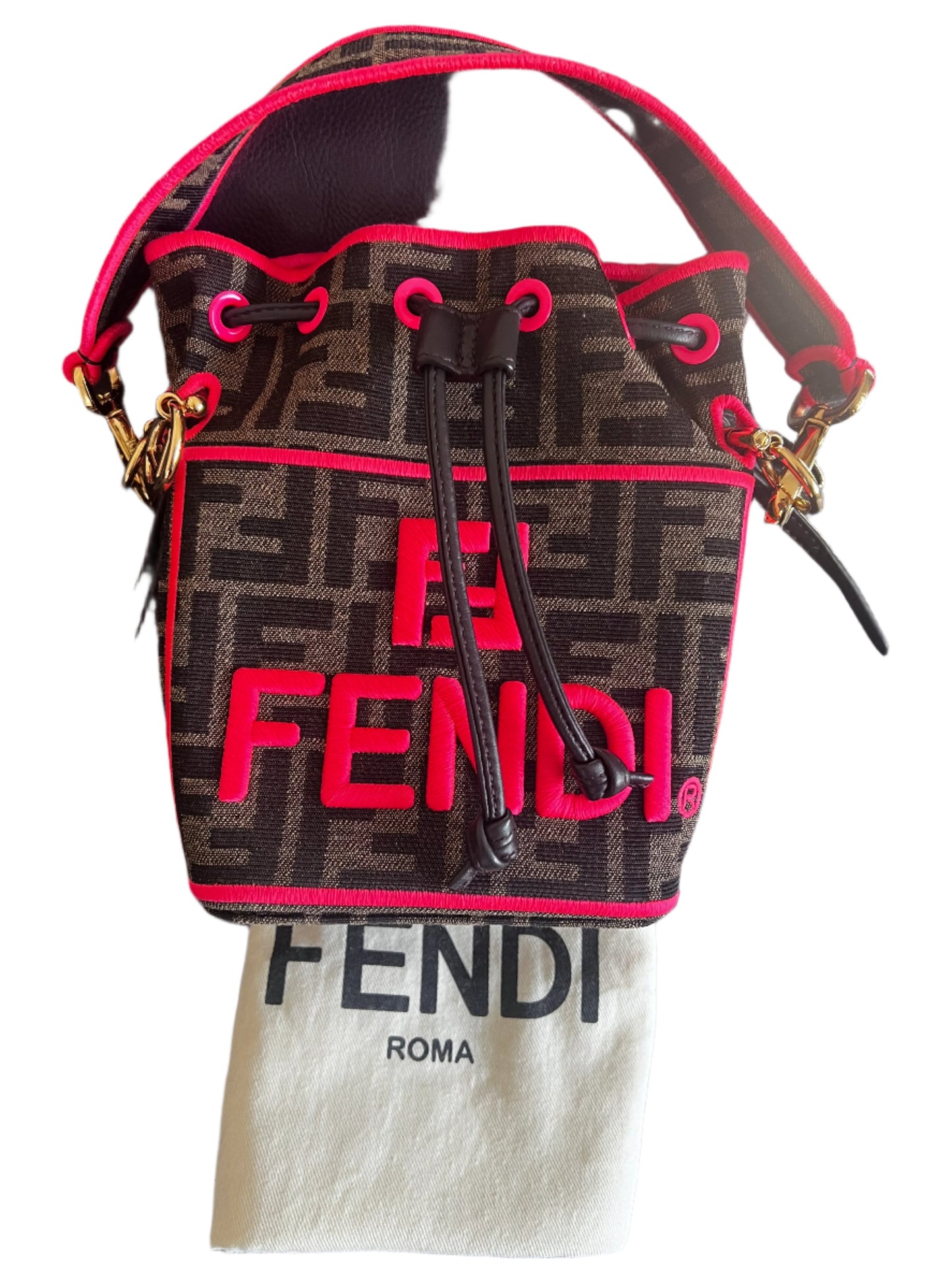 Fendi Zucca Embroidered Mon Tresor Bag