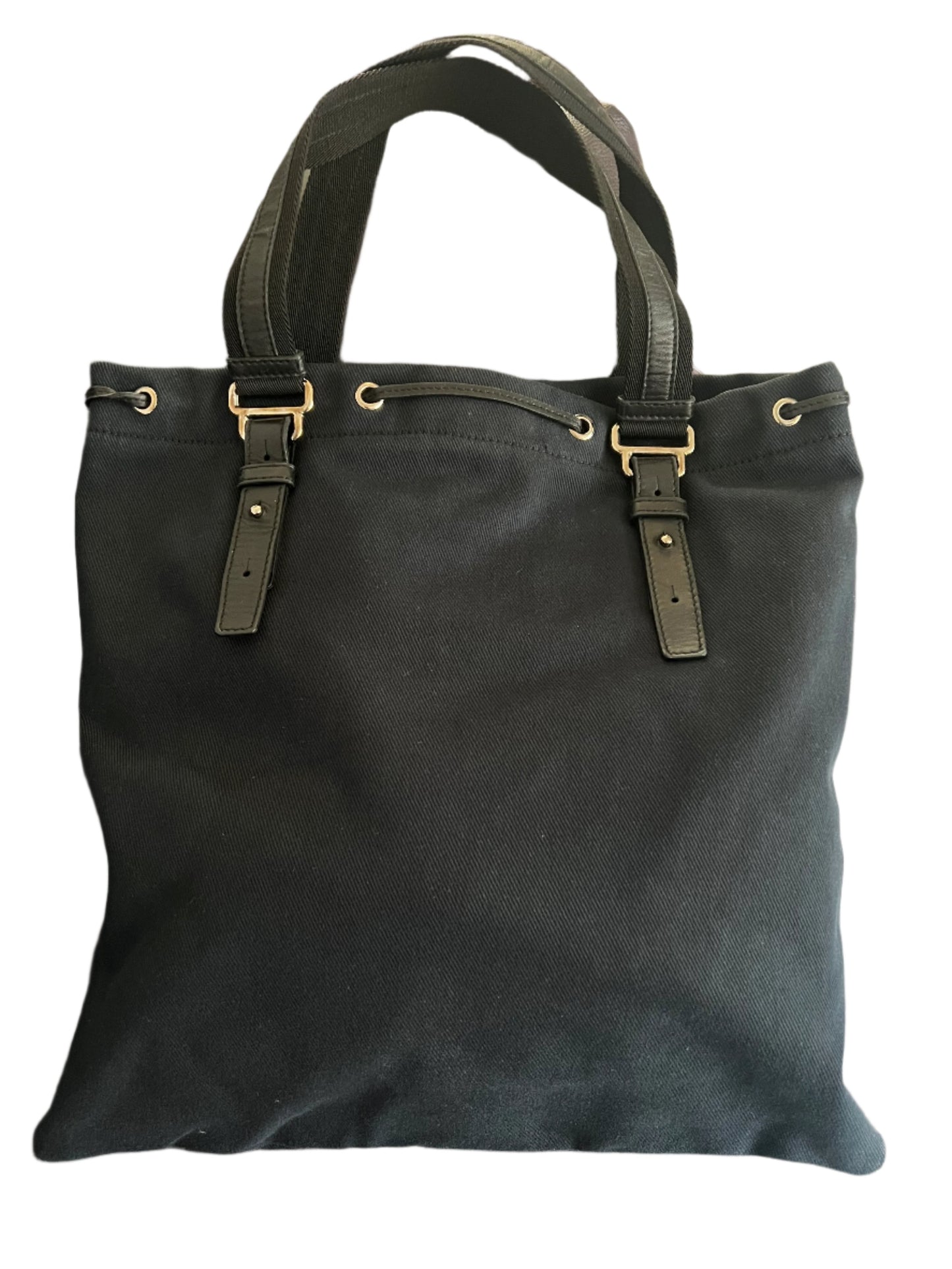 YSL Black Canvas Kahala Tote