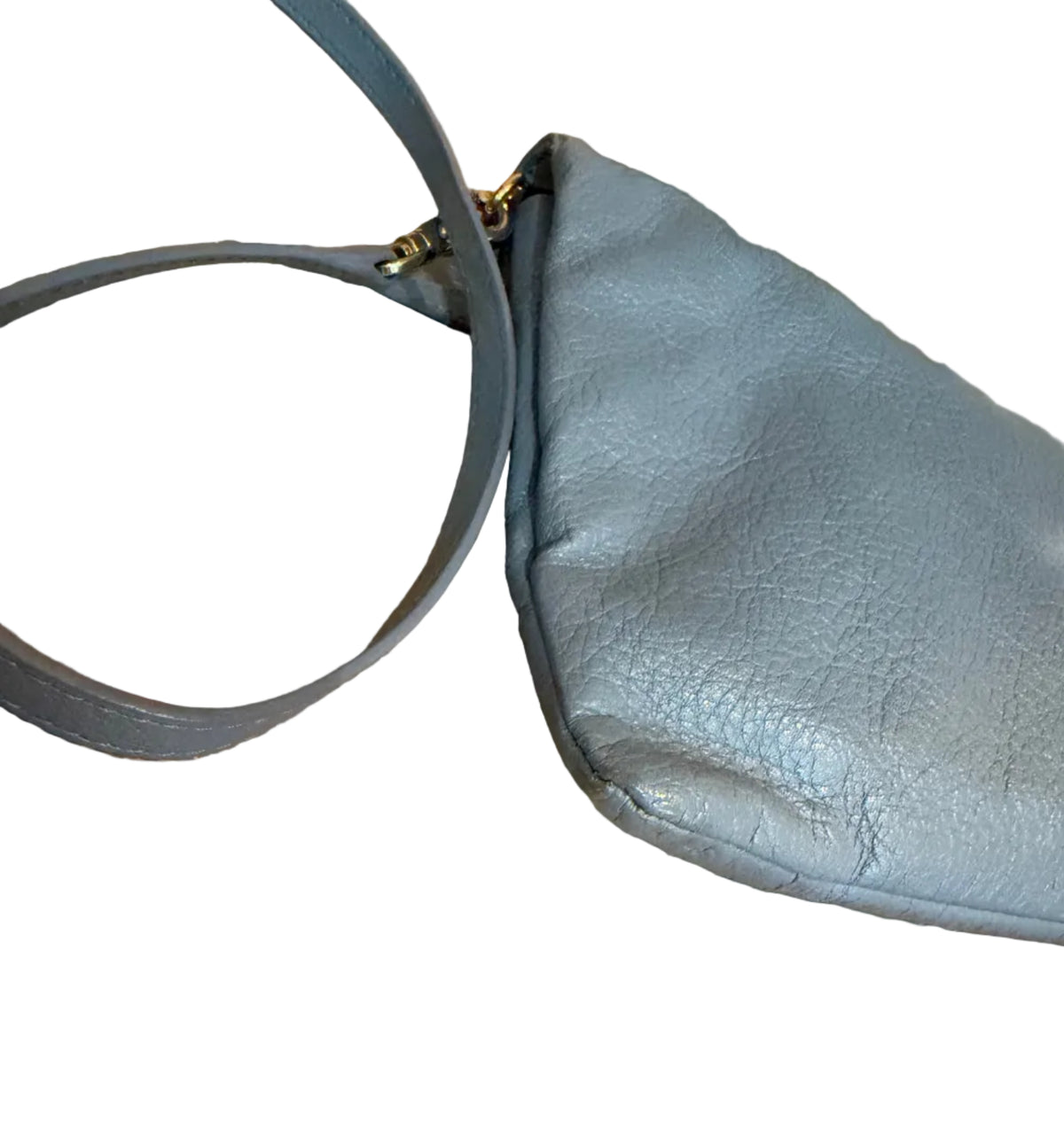 Balenciaga Gray/Blue Leather Envelope Crossbody Bag
