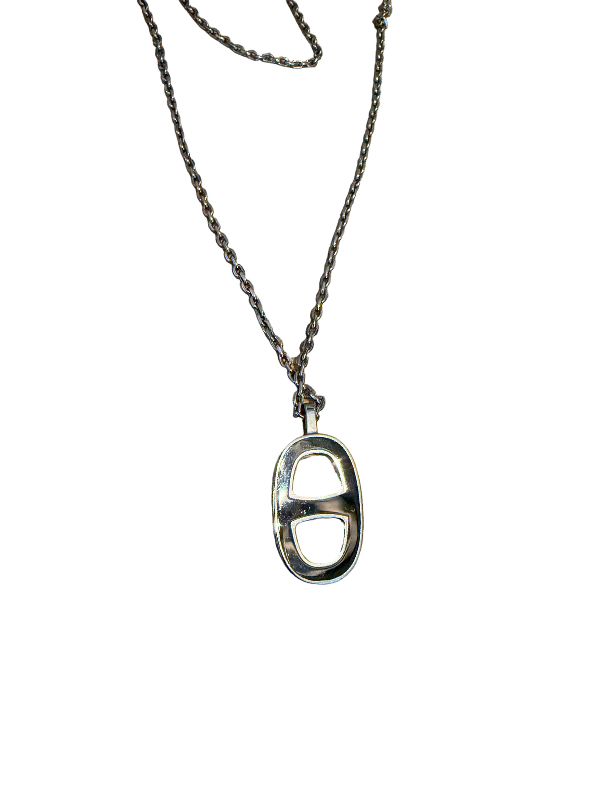 Hermes Black Chained Ancre Necklace