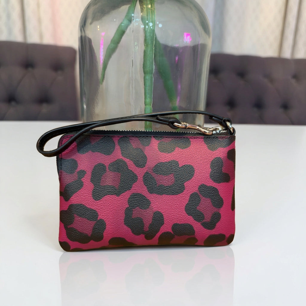 Coach Ocelot Pink Wristlet