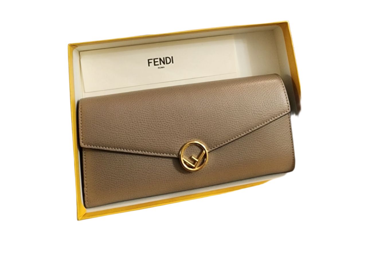 Fendi Long Gray Wallet