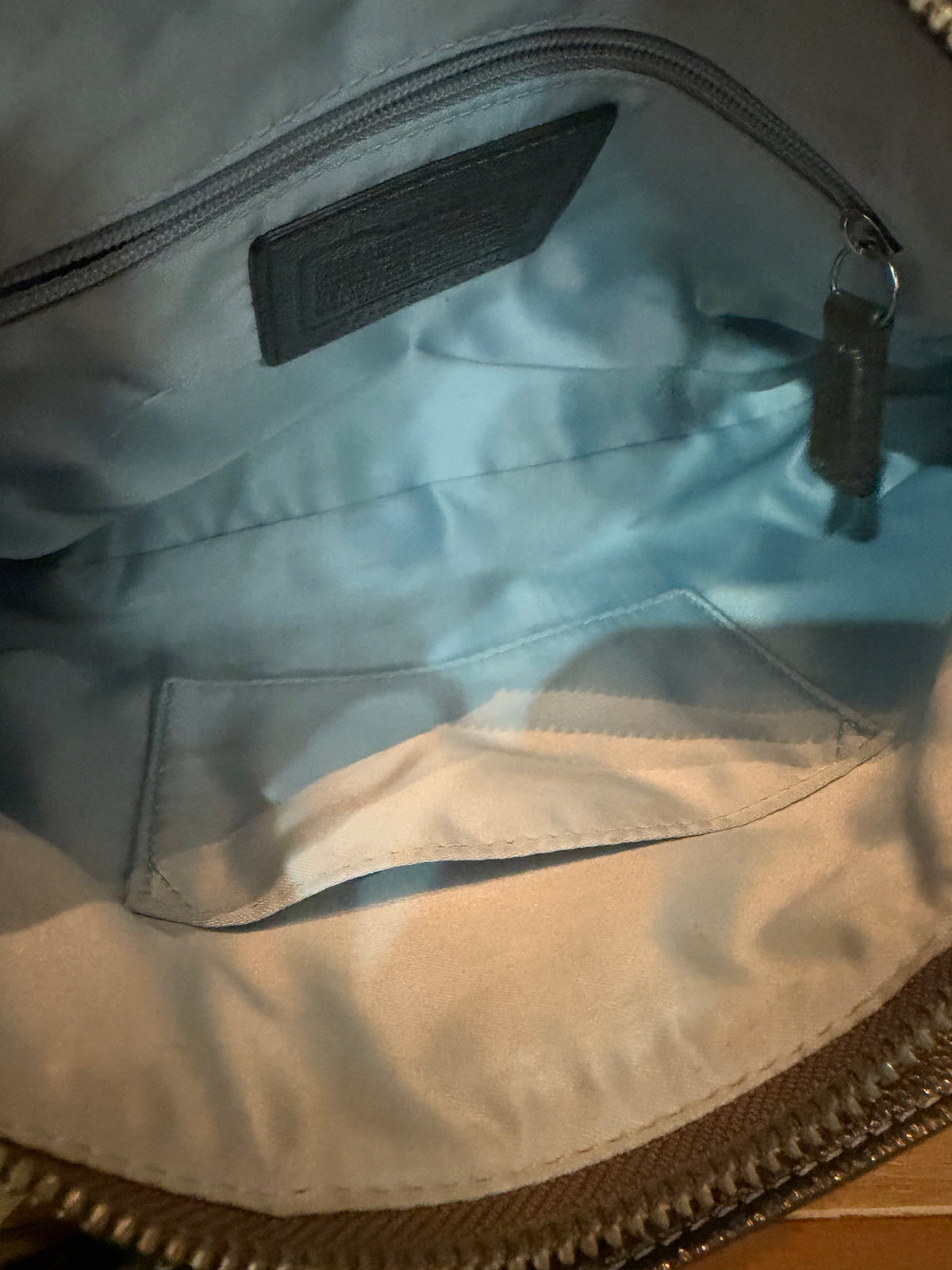 Coach Patent Olive Green Shoulder