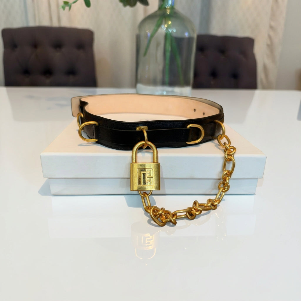 Balmain Lock Chain Belt