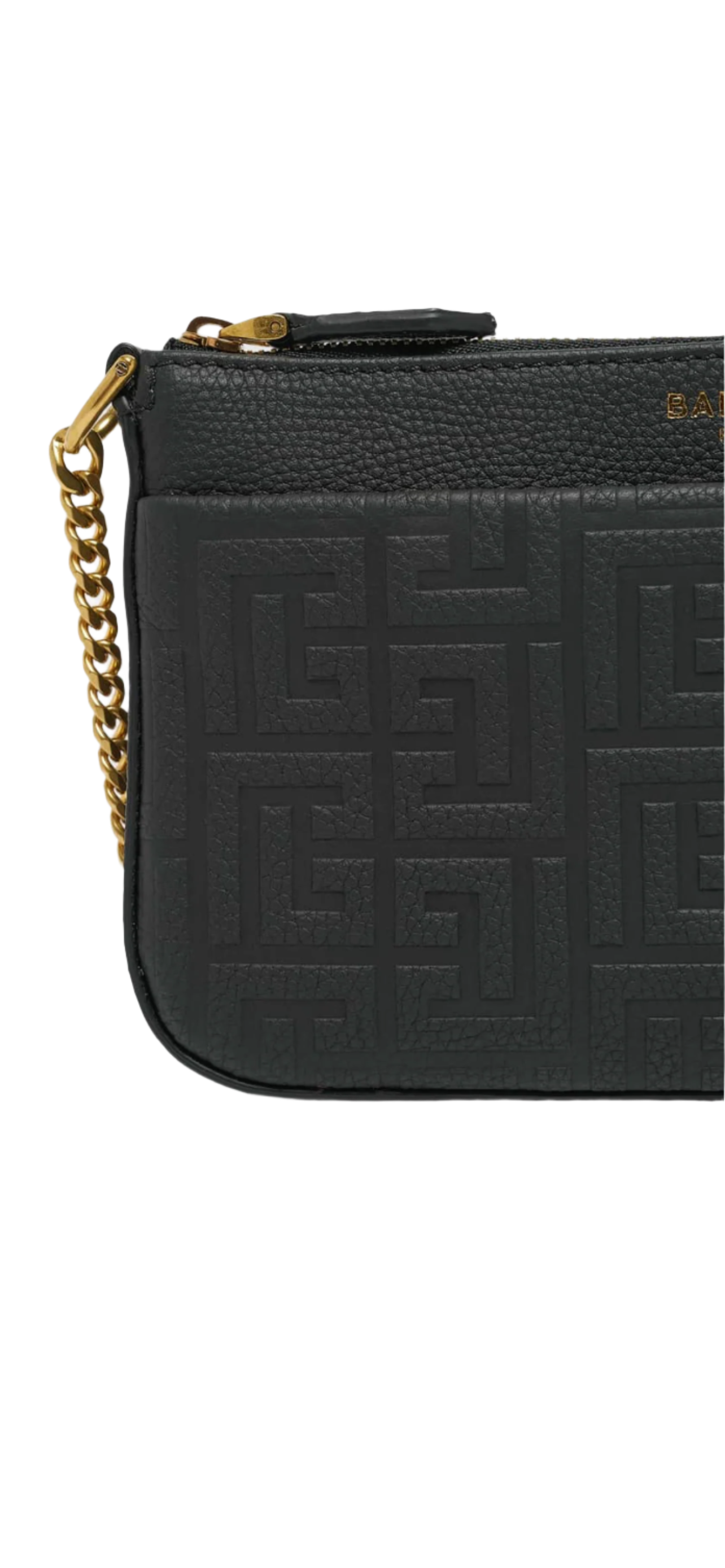 Balmain Mini Zip Wallet on Chain - New