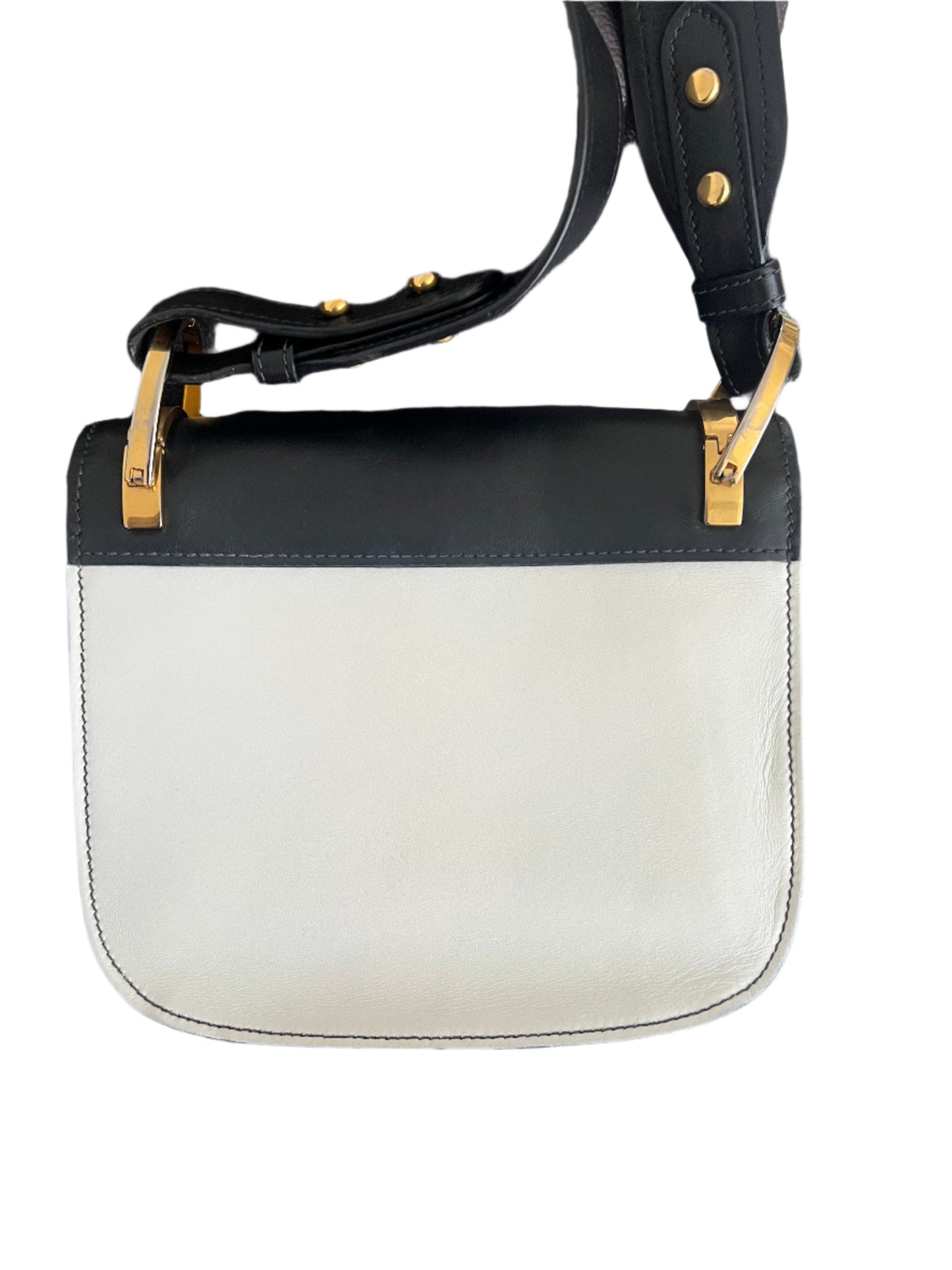 Prada City Calf Bag in Black and White