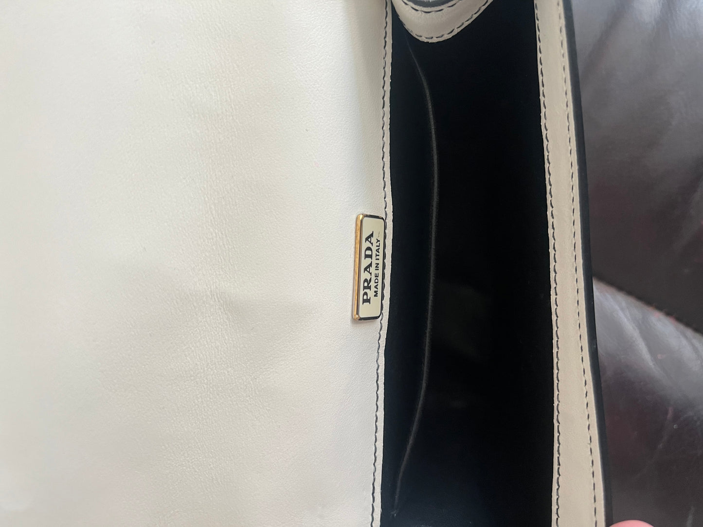 Prada City Calf Bag in Black and White