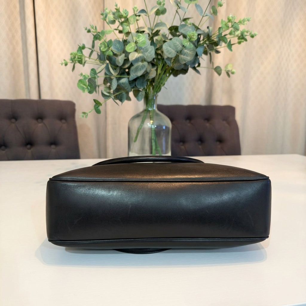 Chanel Black Lambskin Coco Mark Large Leather Tote