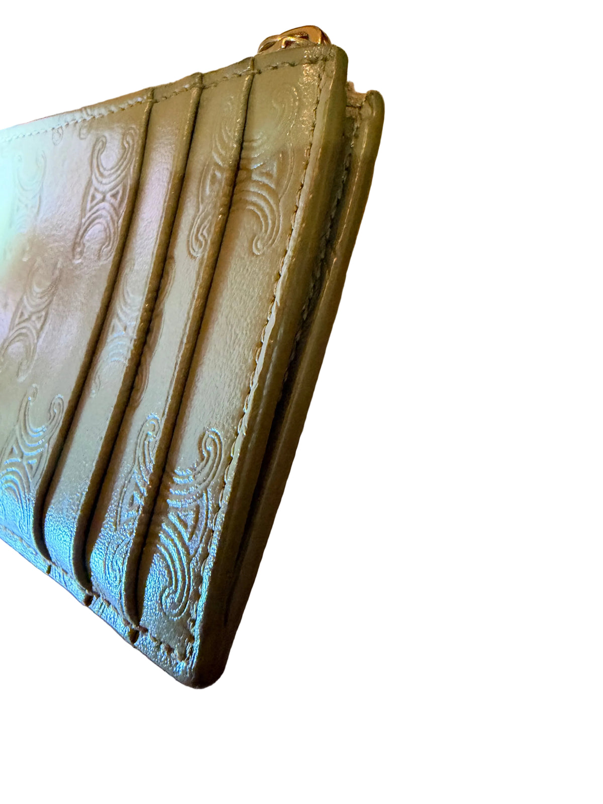 Celine Sage Embossed Card Holder