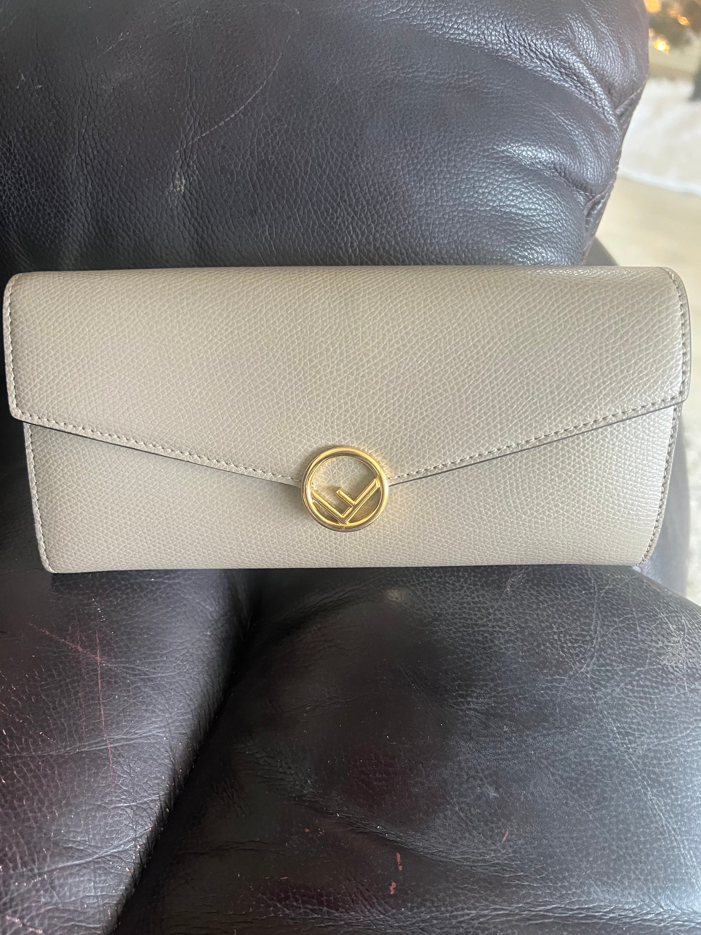 Fendi Long Gray Wallet