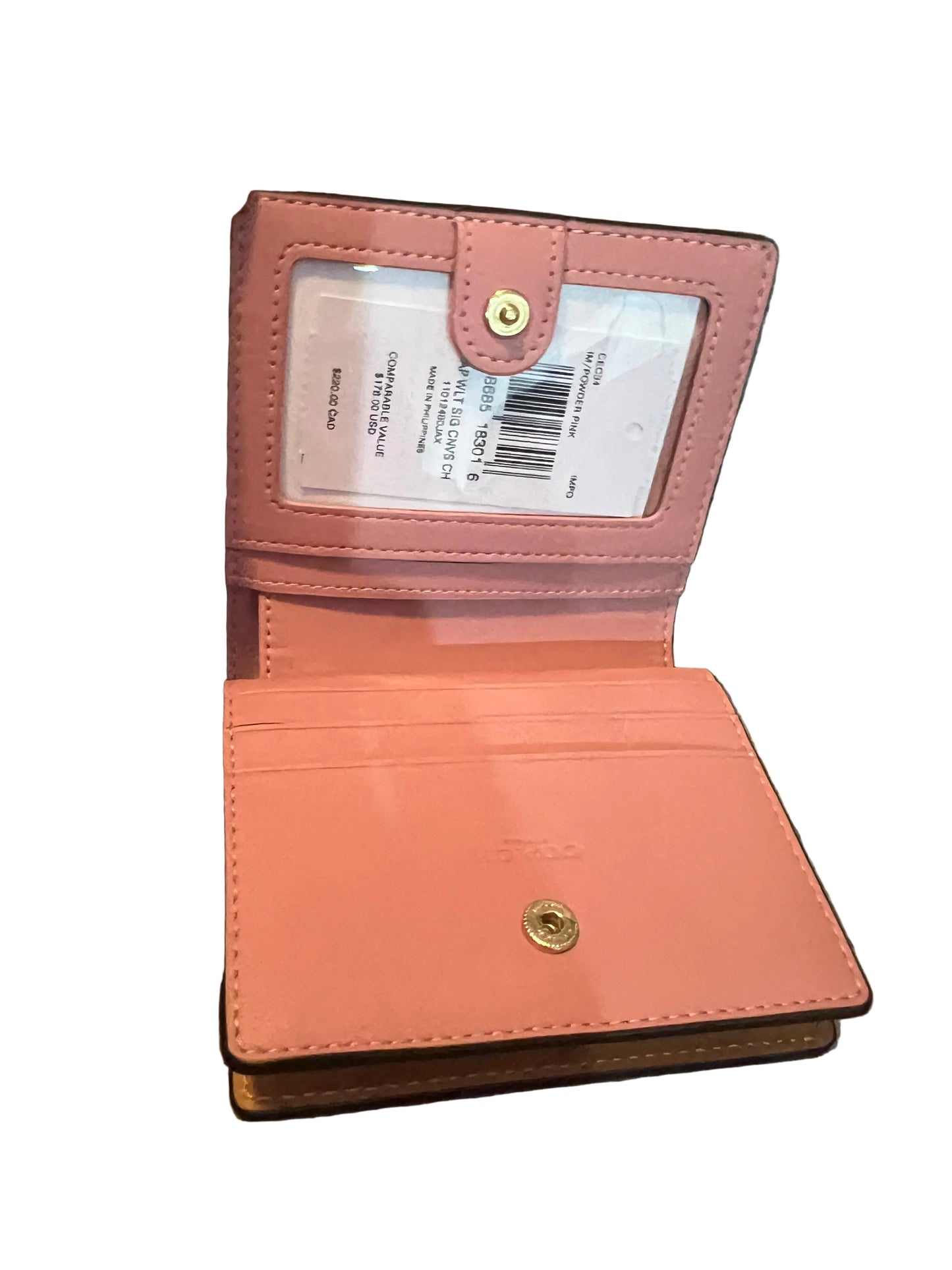 Coach Powder Pink Snap Wallet
