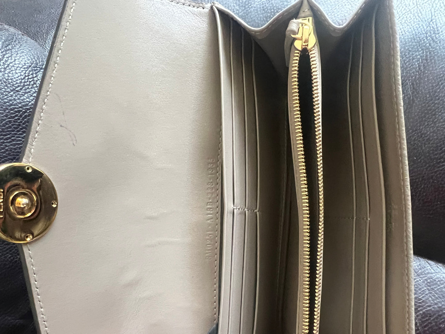 Fendi Long Gray Wallet