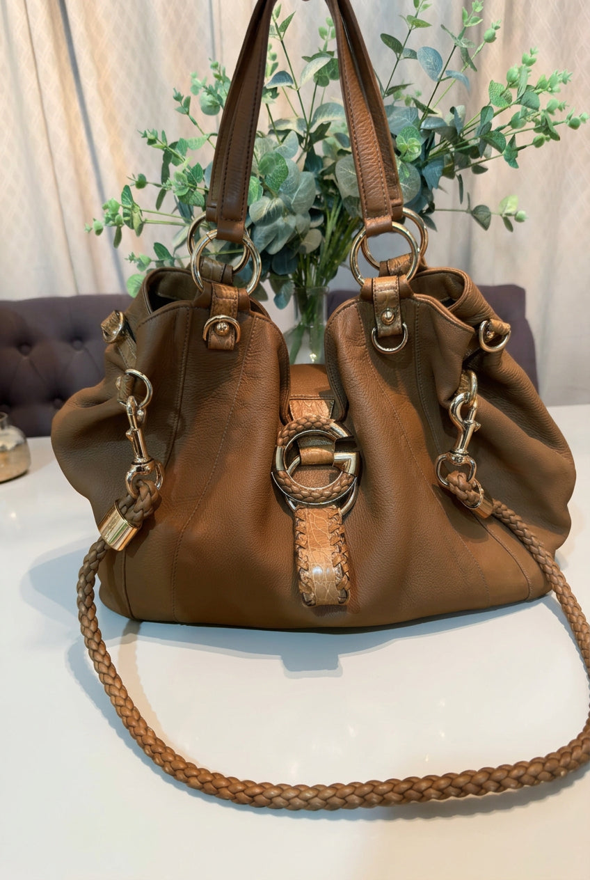 Gucci Leather G Wave Large Hobo