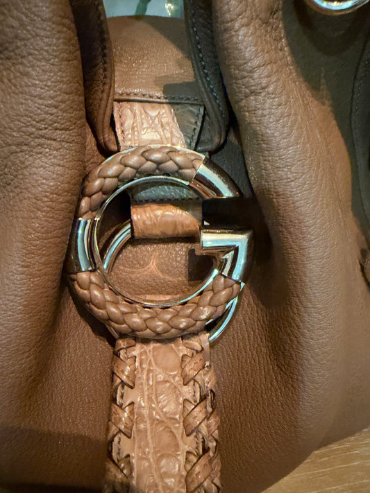 Gucci Leather G Wave Large Hobo
