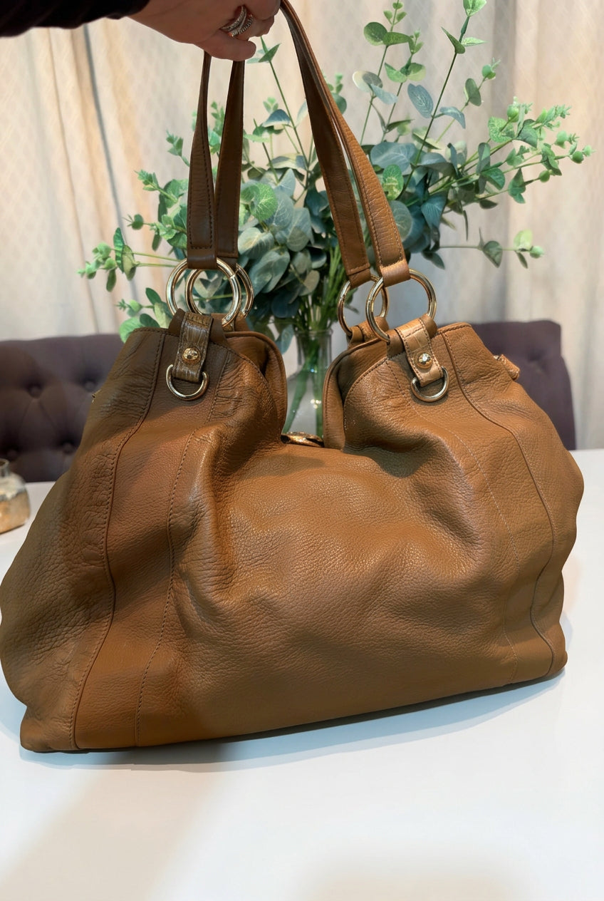 Gucci Leather G Wave Large Hobo