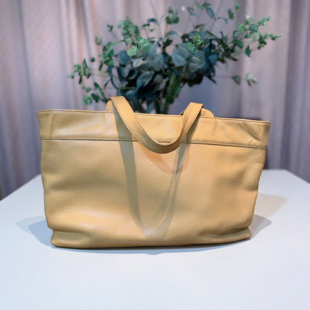 Chanel Vintage Caviar Leather CC Stitched Tote