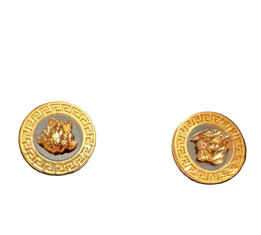 Versace Medusa Gold Stud Earrings