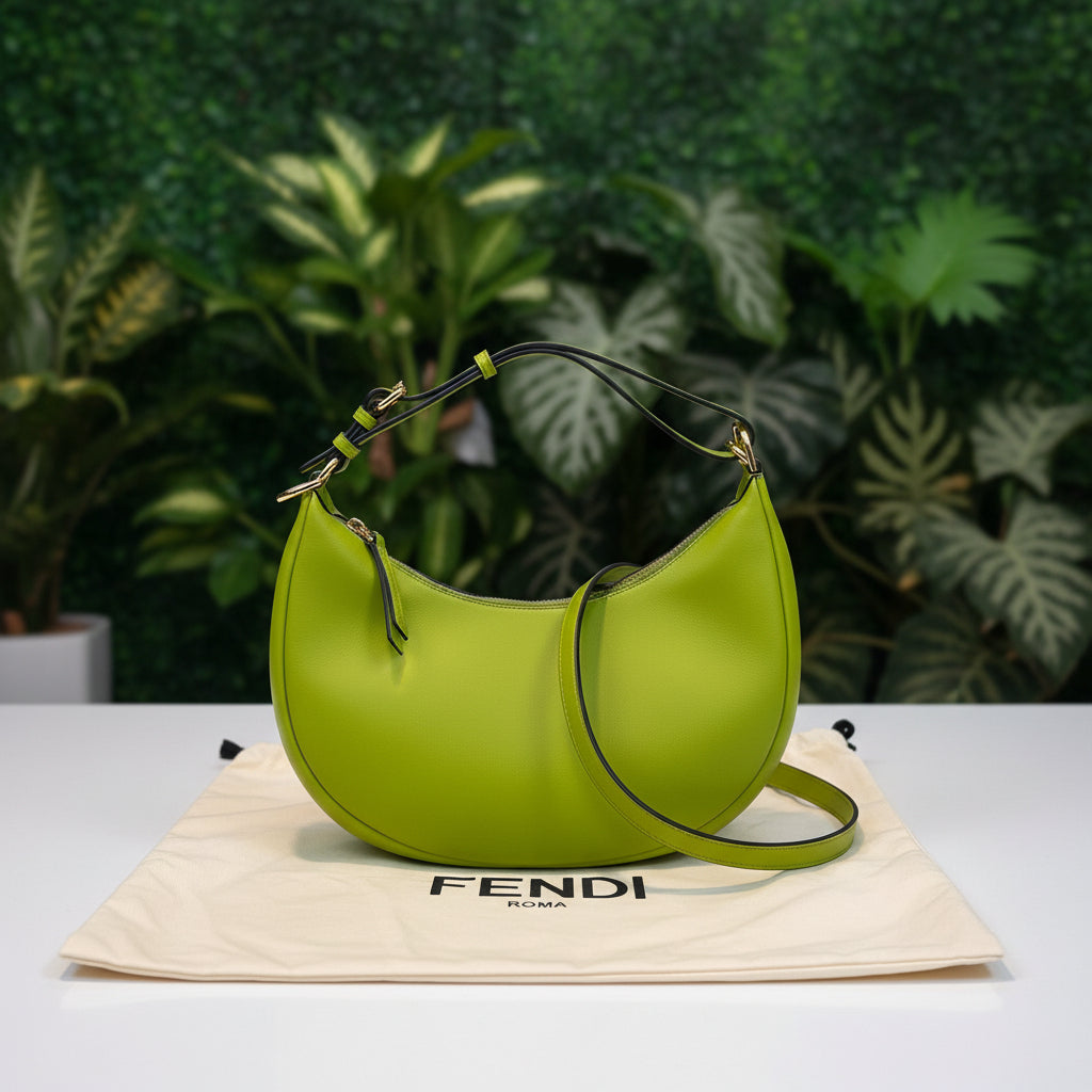 Fendi Green Leather Fendigraphy Small