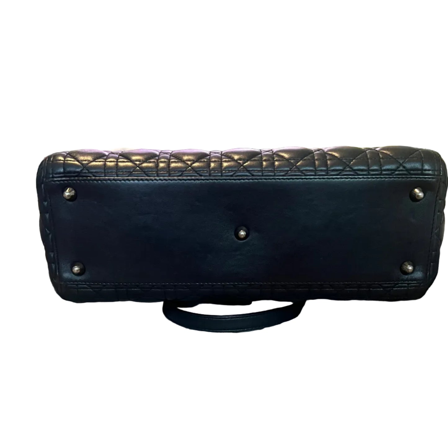 Dior Large Ultra Black Cannage Lady Dior