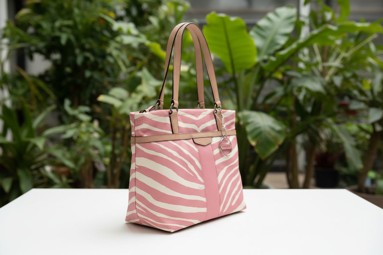 Coach Pink Zebra Tote